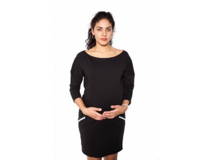 Be MaaMaa Těhotenská šaty Bibi - černé - M