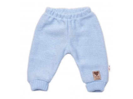 Pletené kojenecké kalhoty Hand Made Baby Nellys, modré, vel. 80/86