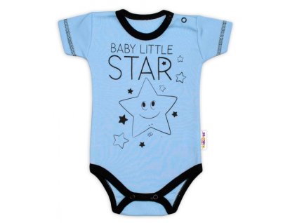 Body krátký rukáv Baby Nellys, Baby Little Star - modré, vel. 62