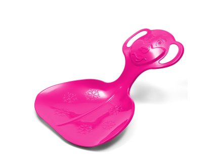 Dětský sáňkovací kluzák lopata Baby Mix COMFORT LINE M růžový