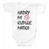 Body krátký rukáv Hadry mi kupuje matka, Baby Nellys, bílé, vel. 80