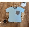 Polo tričko, krátký rukáv, bavlna, Mamatti, Dino park - modré, vel. 80