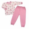 Dětské pyžamo 2D sada, triko + kalhoty, Rabbit Painter, Mrofi, pudrově růžová, vel. 110