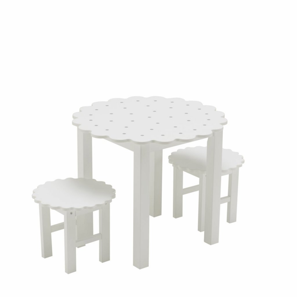 Caramella stůl a židle sušenka kulatá