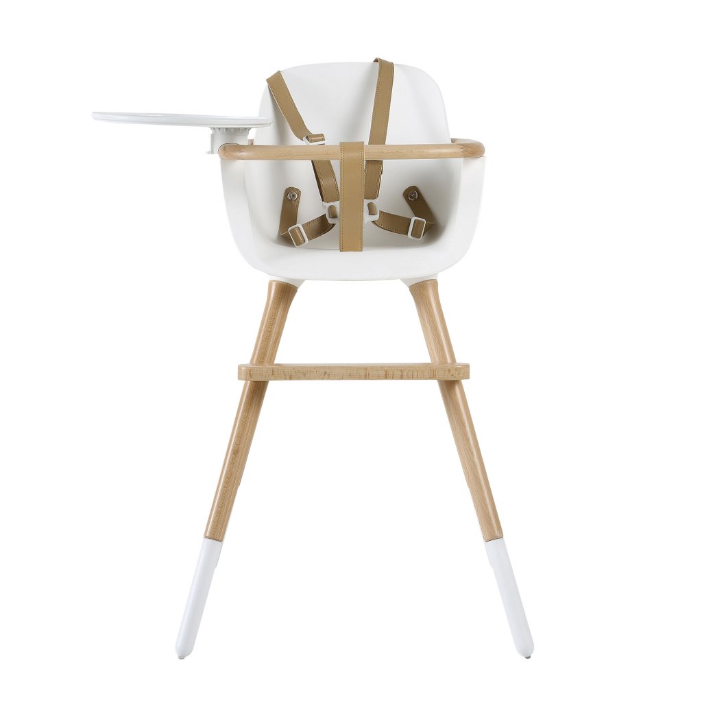 Micuna dřevěná jídelní židle ovo luxe one bílá