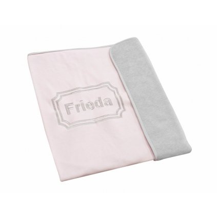 Caramella dětská deka se jménem dítěte růžová