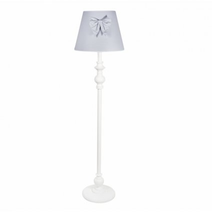 Caramella Pure Grey stojací lampa s mašlí a ozdobnou nohou šedá