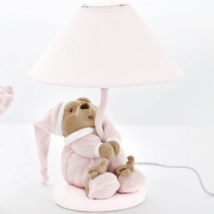 Nanán stolní lampa s medvídkem Puccio růžová