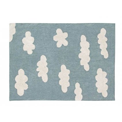 Lorena Canals tkaný bavlněný koberec Clouds modrý