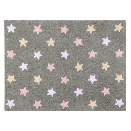 Lorena Canals bavlněný koberec Stars Tricolor růžový