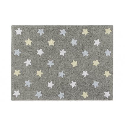 Lorena Canals bavlněný koberec Stars Tricolor modrý