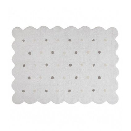 Lorena Canals tkaný bavlněný koberec Biscuit bílý