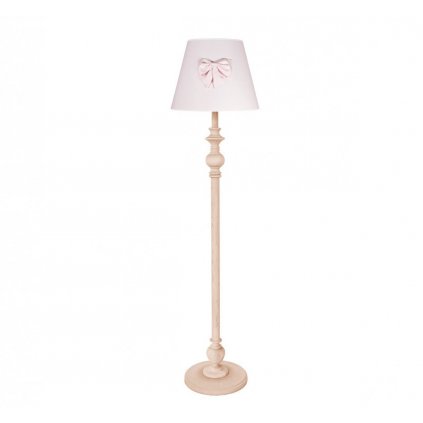 Caramella Baby Pink stojací lampa s dřevěnou ozdobnou nohou růžová