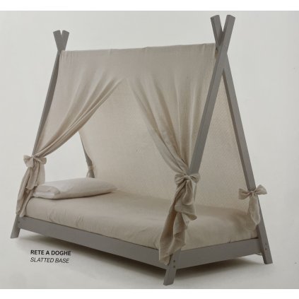 Italbaby postel ve tvaru stanu Adventure šedý