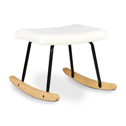 Podnožka k houpacímu křeslu v minimalistickém designu v béžové barvě