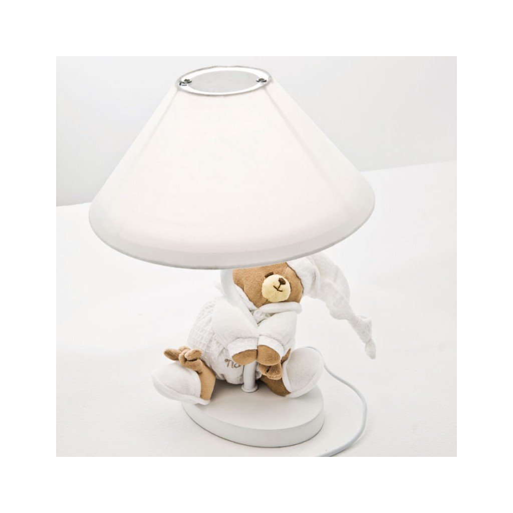 Nanán stolná lampa s medvedíkom Tato biela