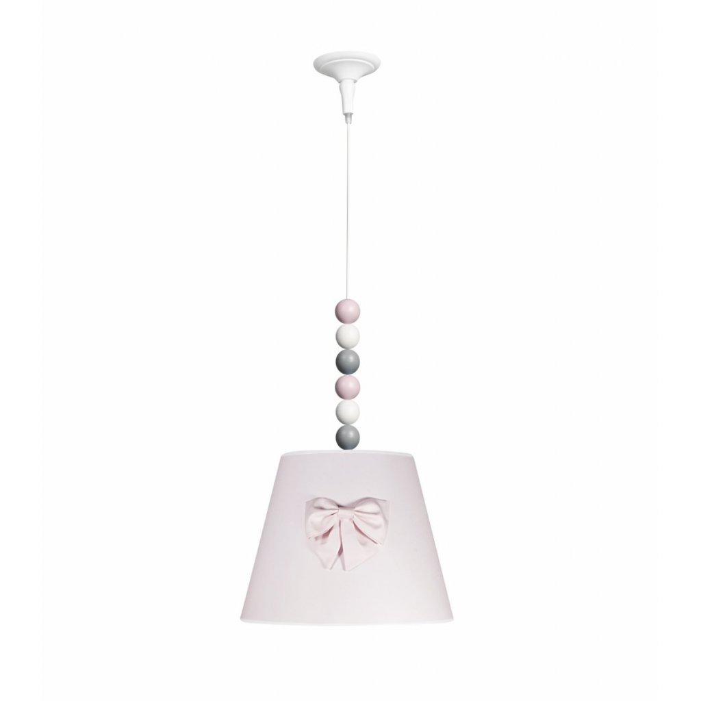 Caramella Baby Pink visiaca lampa s mašľou a guličkami