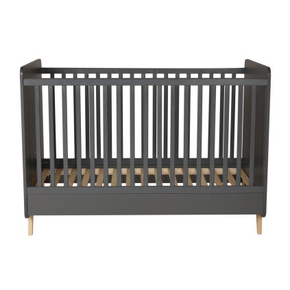 Quax prestaviteľná postieľka Loft 140x70cm antracitová