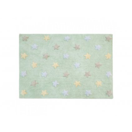 Lorena Canals ručne tkaný bavlnený koberec Stars Tricolor