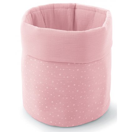 Italbaby textilný kôš na hračky Muslin ružový