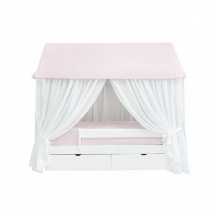 Caramella Baby Pink posteľ v tvare domčeka