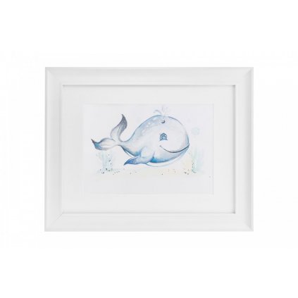 Caramella Baby Blue obraz do detskej izby veľryba