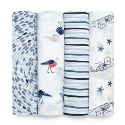 Aden & Anais 4 bavlnené plienky 120x120 Seashore