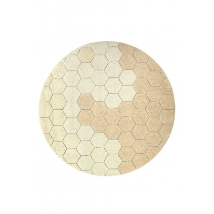 Lorena Canals prateľný koberec Honeycomb golden