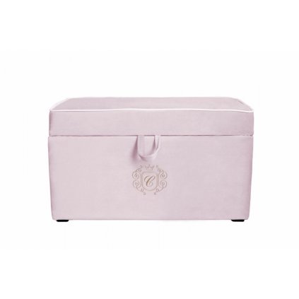 Caramella Golden Chic čalúnený úložný box na hračky ružový
