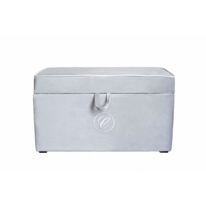 Caramella čalúnený úložný box na hračky šedý