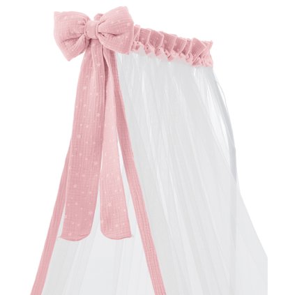 Italbaby Muslin baldachýn nad postieľku Muslin ružový