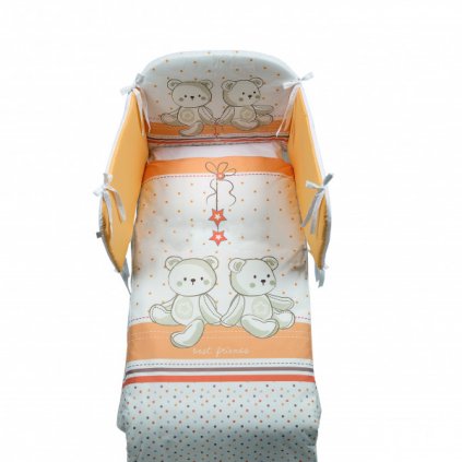 Italbaby Amici mantinel s posteľnou bielizňou oranžový