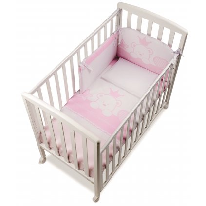 Italbaby Baby Re mantinel s posteľnou bielizňou ružový
