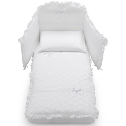Italbaby Magnifique Lux mantinel s posteľnou bielizňou biely