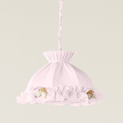 12581 nanan luster do detskej izby s medvedikmi puccio 40cm ruzovy