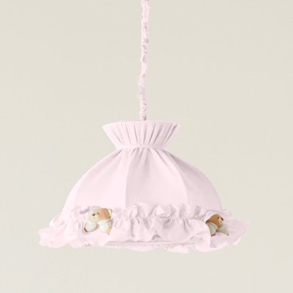 Nanán visiaca lampa s ružovými medvedíkmi Puccio