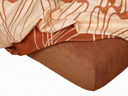 Froté prostěradlo nugát C (Rozměr 140x200)