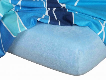 Froté prostěradlo140x200x20 světle modré Nestandard (Rozměr 140x200)