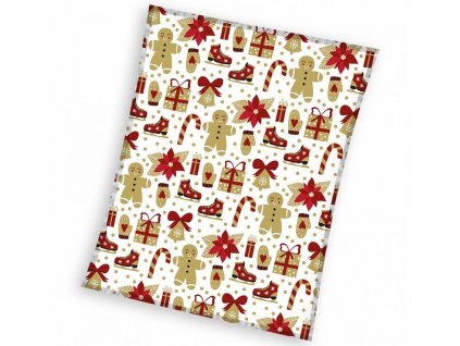 Mikroflanelová vánoční deka Dárečky (Varianta 150x200 cm)