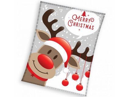 Mikroflanelová vánoční deka Sob Rudolf (Varianta 150x200 cm)