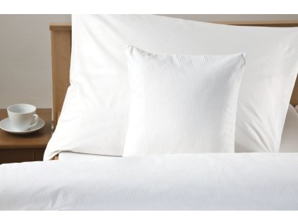 Povlečení atlas grádl bílý proužek 0,2 cm (Rozměr povlečení 140x200, 70x90)
