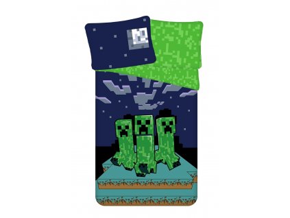 Povlečení bavlna Minecraft Sssleep Tight (Rozměr povlečení 140x200, 70x90)