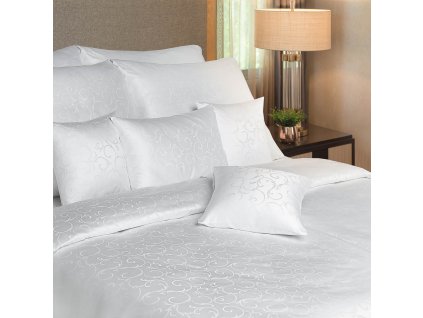 Povlečení damašek Ornella FNR bílá (Rozměr povlečení 140x200, 70x90)