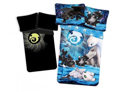 Povlečení Jak vycvičit draka svítící efekt (Rozměr povlečení 140x200, 70x90)