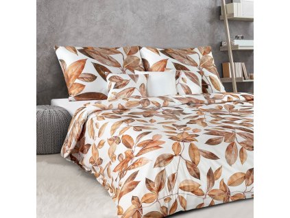 Povlečení satén Geon Voskovka hnědá (Rozměr povlečení 140x200, 70x90)