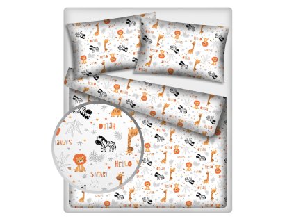 Povlečení bavlna Safari (Velikost 140x200 / 70x90)