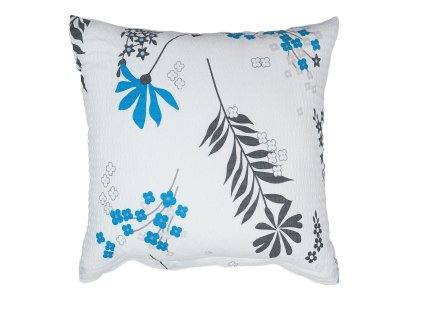 Povlak na polštář krep Agáta denim na bílém (Rozměr 40x40)