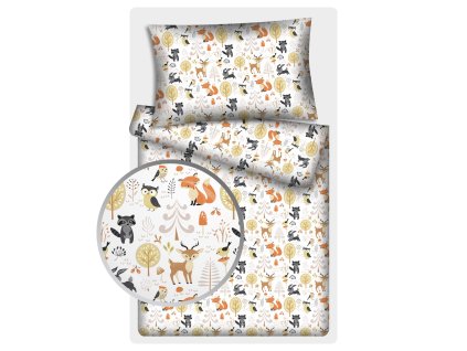 Povlečení bavlna zvířátka - 211 (Velikost 140x200 / 70x90)