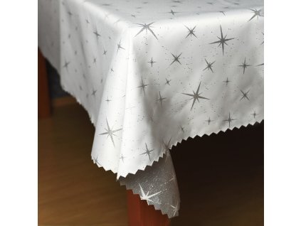 Ubrus vánoční bílá Z-2562 stříbrná (Velikost 30x30)