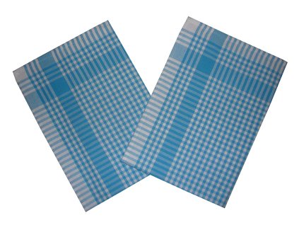 Utěrka PAR tyrkysovobílá  kostka 3 ks (Varianta 45x65 cm  balení 3 ks)